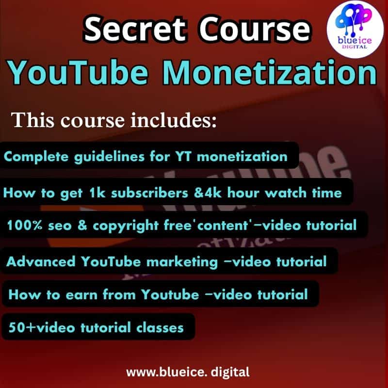 YouTube Monitization Course